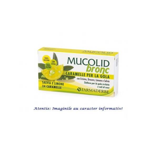 Mucolid cu Aroma de Lamaie 24 bucati Farmaderbe - - Roveli