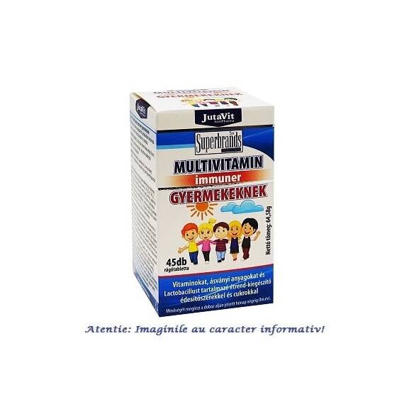 Multivitamine Immuner pentru Copii 45 comprimate masticabile JutaVit - - Roveli