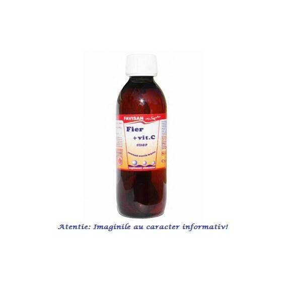 Sirop Fier si Vitamina C 250 ml Favisan - - Roveli