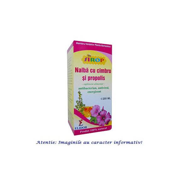 Sirop de Nalba cu Cimbru si Propolis 200 ml Elidor - - Roveli