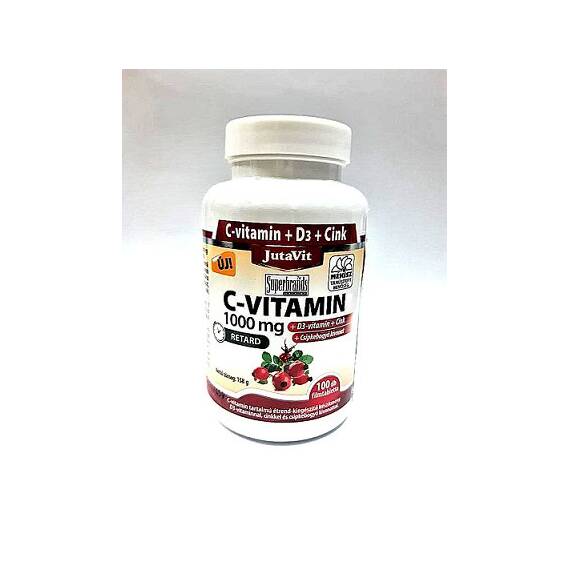 Vitamina C 1000 mg Retard + Vitamina D3 + Zinc + Extract de Macese 100 tablete JutaVit - - Roveli