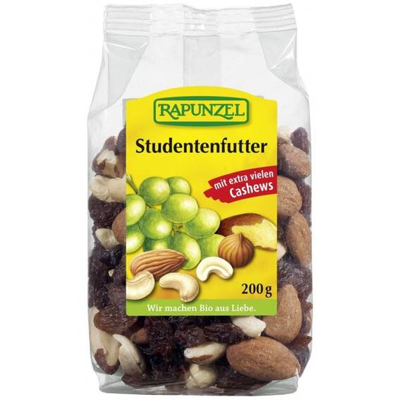 Amestec studentesc cu stafide bio 200g Rapunzel - - Roveli