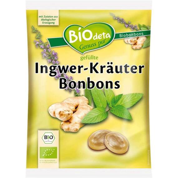 Bomboane bio cu ghimbir 75g BIOdeta - - Roveli