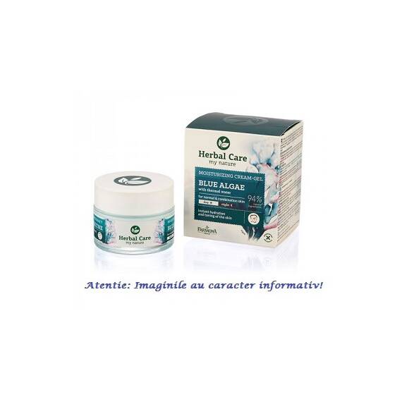 Crema de Fata Hidratanta cu Alge Albastre si Apa Termala Herbal Care 50 ml Farmona - - Roveli