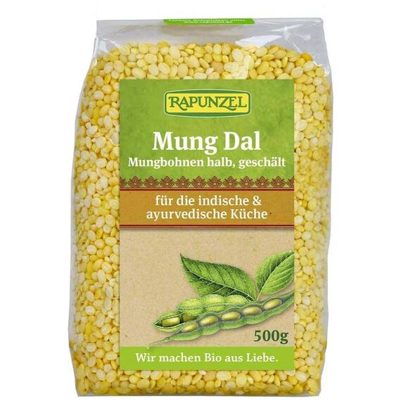 Fasole mung jumatati Mung Dal bio 500g Rapunzel - - Roveli