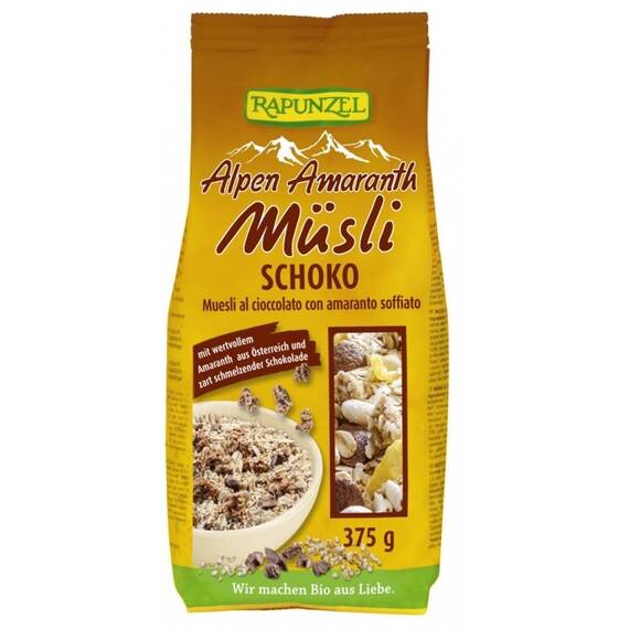 Musli ecologic cu amarant si ciocolata 375g Rapunzel - - Roveli