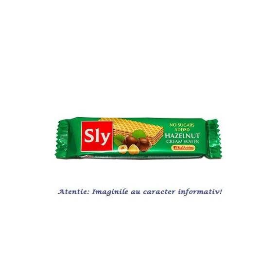 Napolitane cu Crema de Alune Fara Zahar 20 g Sly Nutritia - - Roveli