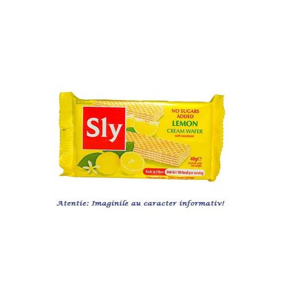 Napolitane cu Crema de Lamaie Fara Zahar 40 g Sly Nutritia - - Roveli