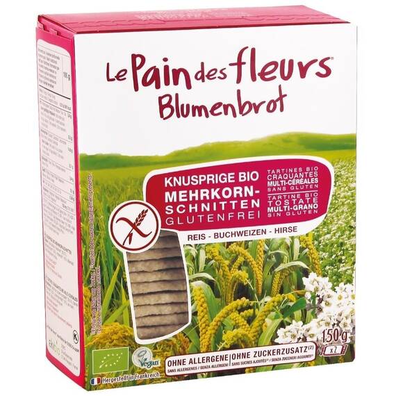 Paine bio multicereal FARA GLUTEN  150g Blumenbrot - - Roveli