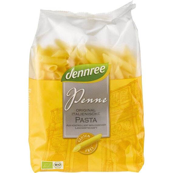 Penne din porumb si orez FARA GLUTEN 500g Dennree - - Roveli