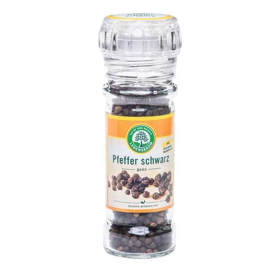 Piper negru in rasnita de sticla 45g Lebensbaum - - Roveli