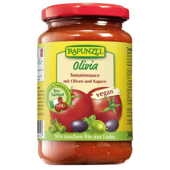 Sos de tomate Olivia bio 370g Rapunzel - - Roveli