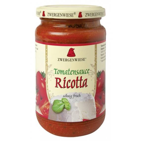Sos de tomate Ricotta 340ml Zwergenwiese - - Roveli
