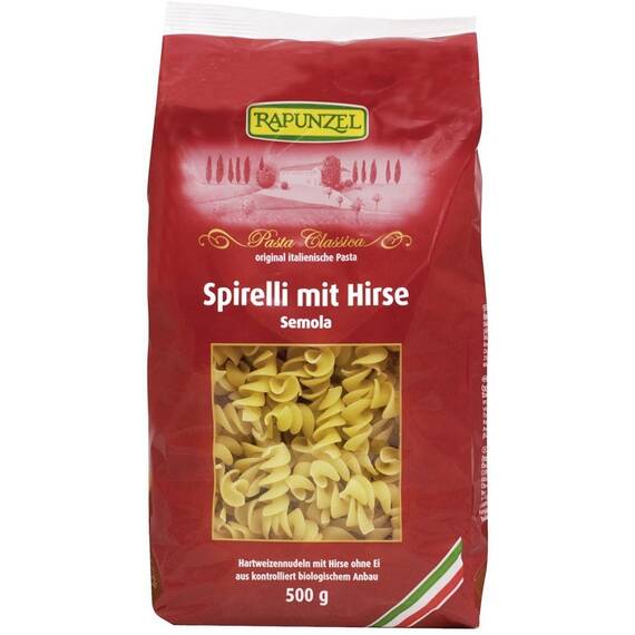 Spirelli semola cu mei bio 500g Rapunzel - - Roveli