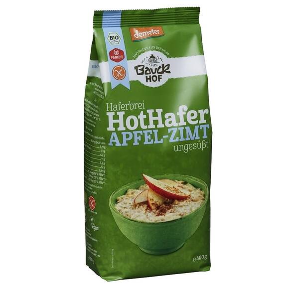 Terci de ovaz cu mere si scortisoara FARA GLUTEN 400g BauckHof - - Roveli