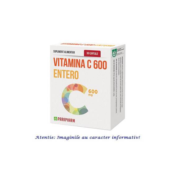 Vitamina C Entero 600 mg 30 capsule Parapharm - - Roveli