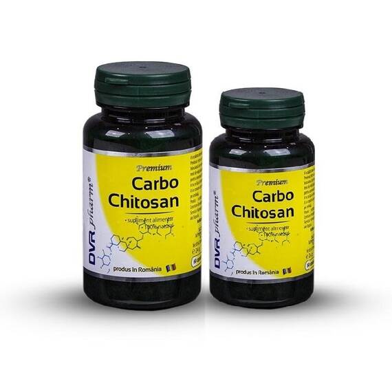 Carbo Chitosan Pachet 60 capsule + 30 capsule DVR Pharm - - Roveli
