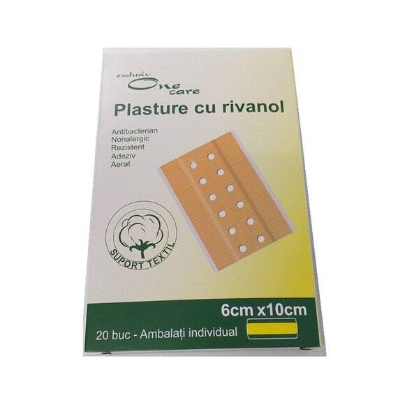Plasture cu Rivanol 6 cm x 10 cm 20 bucati One Cosmetic Exclusiv - - Roveli