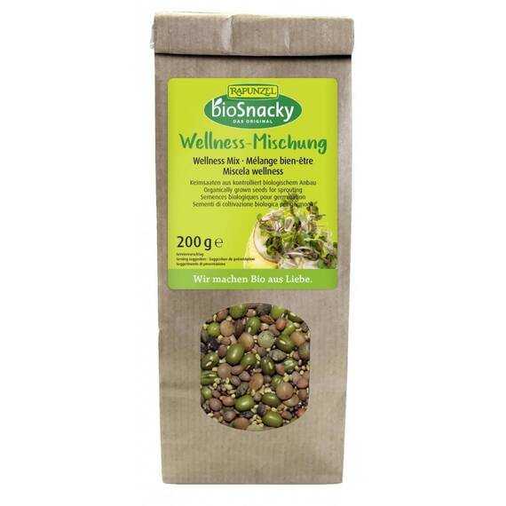 Amestec Wellness bio de seminte pentru germinat   200g Rapunzel BioSnacky - - Roveli