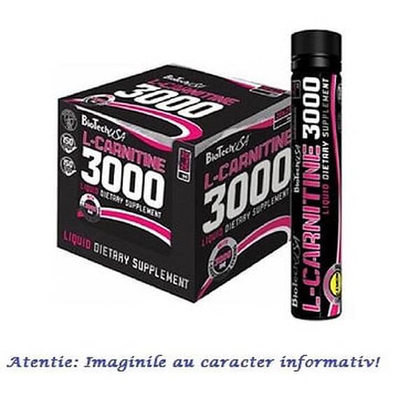 L-Carnitine 3000 mg cu Aroma de Portocale 20 fiole BioTech USA - - Roveli