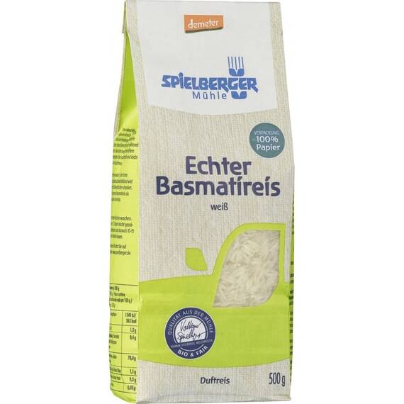 Orez basmati alb ecologic 500g Spielberger - - Roveli
