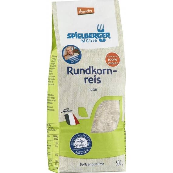 Orez integral cu bob rotund Demeter 500g Spielberger - - Roveli