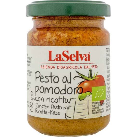 Pesto rosso cu ricotta bio 140g La Selva - - Roveli