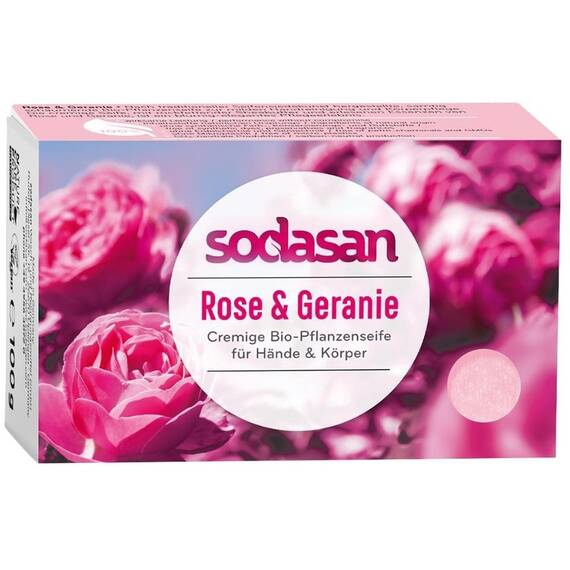 Sapun bio cu trandafir salbatic 100g Sodasan - - Roveli