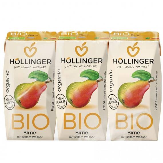 Suc de pere ecologice FARA ZAHAR 600ml Hollinger - - Roveli