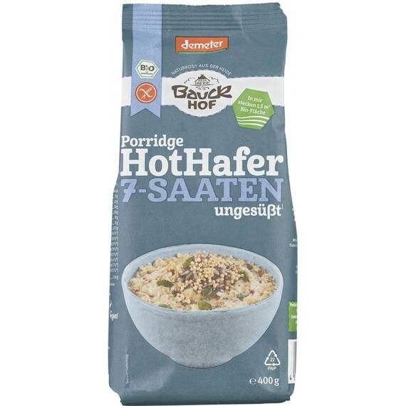 Terci de ovaz cu 7 tipuri seminte FARA GLUTEN 400g BauckHof - - Roveli
