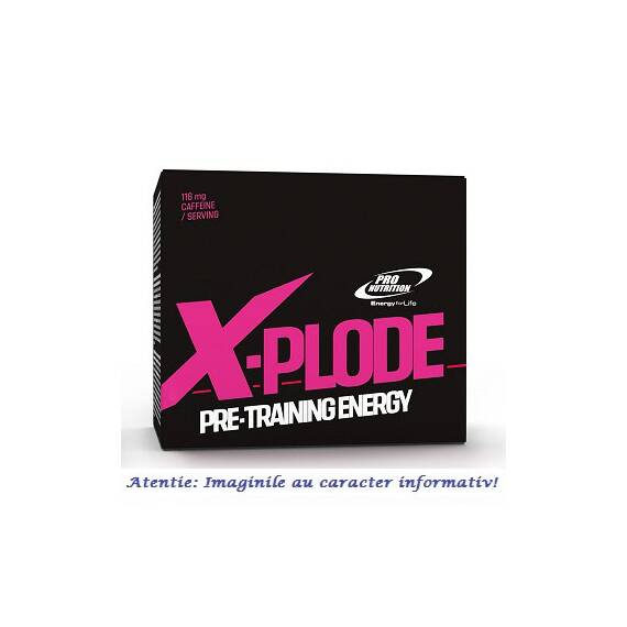 X Plode cu Aroma de Zmeura 25 plicuri Pro Nutrition - - Roveli