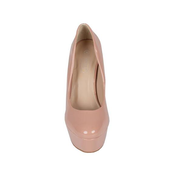 Pantofi dama cu toc subtire si platforma nude JH838-D-N, Culoare (12): Nude, Marime (12): 36 - 3- Roveli
