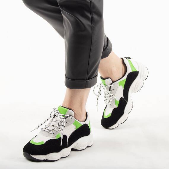 Pantofi dama sport verzi B8134-G/Y, Culoare (12): Verde, Marime (12): 40 - - Roveli