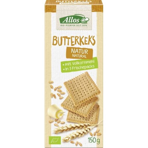 Biscuiti bio cu unt si miere 150g Allos - - Roveli