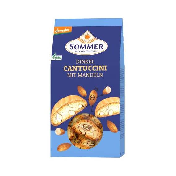 Cantuccini bio din spelta cu migdale 150g Sommer-Co - - Roveli