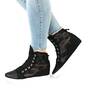 Sneakers dama cu toc ascuns  ABC-13-BLACK, Culoare (12): Negru, Marime (12): 38 - - Roveli