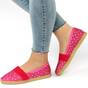 Espadrile de dama comode cu bareta elastica ZJ-13-PLUM, Culoare (12): Rosu, Marime (12): 39* - - Roveli