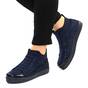 ​Botine de dama decorate cu pietre  A607-BLUE, Culoare (12): Bleumarin, Marime (12): 38 - - Roveli