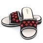 Papuci de dama decorati cu pietre 896-DIAMOND-BLACK, Culoare (12): Rosu, Marime (12): 37 - - Roveli