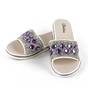 ​Papuci de dama decorati cu pietre 896-DIAMOND-SILVER, Culoare (12): Mov, Marime (12): 37 - - Roveli