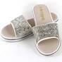 Papuci de dama decorati cu pietre 870-MOTIV-SILVER, Culoare (12): Argintiu, Marime (12): 39 - - Roveli