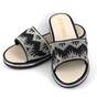 ​Papuci de dama decorati cu pietre 870-MOTIV-BLACK, Culoare (12): Argintiu, Negru, Marime (12): 40 - - Roveli