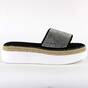 ​Papuci casual de dama, cu talpa groasa, decorati cu pietre WDI-319-BLACK, Culoare (12): Argintiu, Negru, Marime (12): 41 - - Roveli