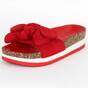 ​Papuci casual de dama cu funde aplicate00115-RED, Culoare (12): Rosu, Marime (12): 39 - - Roveli