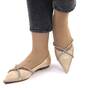 Balerini de dama, eleganti, cu varful ascutit AB111-CHAMPAGNE, Culoare (12): Champagne, Marime (12): 39** - - Roveli