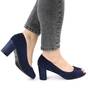 Pantofi de dama, eleganti, decupati in varf, cu toc decorat cu glitter H32-DK.BLUE, Culoare (12): Bleumarin, Marime (12): 38 - - Roveli