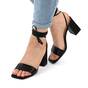 ​Sandale de dama, elegante, cu snururi si toc mediu, gros si patrat NN30-5-BLACK, Culoare (12): Negru, Marime (12): 38 - - Roveli