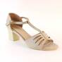 Sandale de dama cu barete subtiri si toc mediu gros 519-A5-BEIGE, Culoare (12): Bej, Marime (12): 36 - - Roveli