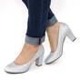 Pantofi eleganti de dama​, cu toc inalt RD21-1-SILVER, Culoare (12): Bleumarin, Marime (12): 35 - - Roveli
