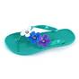 Papuci de copii, flip-flops  FLOWERS #2-7-GRREN, Culoare (12): Verde, Marime (12): 33 - - Roveli